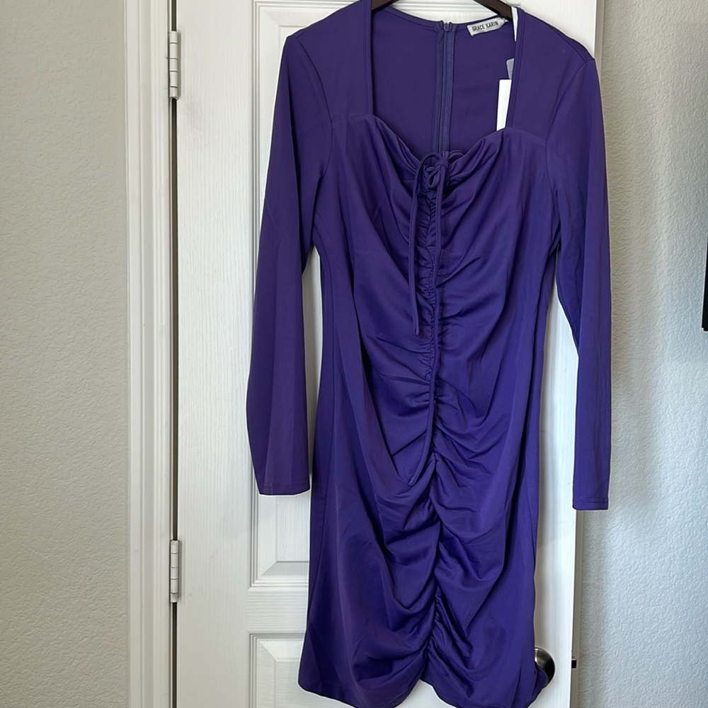 New w/ tags Grace Karin - purple size XL- pull string to make it shorter if like